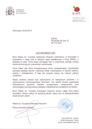 list referencyjny Turespana_pl