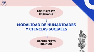 BACHILLERATO
BILINGÜE
BACHILLERATO
ORDINARIO
MODALIDAD DE HUMANIDADES
Y CIENCIAS SOCIALES
 
