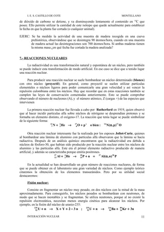 2º Bachillerato: Interaccion Nuclear