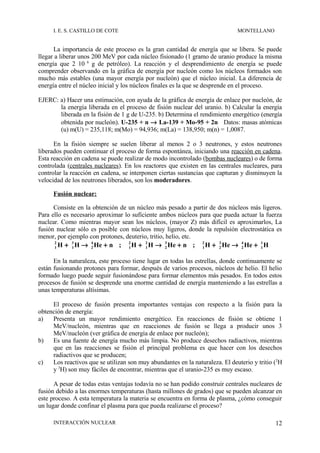 2º Bachillerato: Interaccion Nuclear