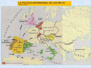 LA POLÍTICA MATRIMONIAL DE LOS RR.CC.
Relaciones exteriores
 