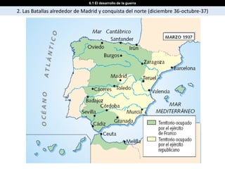 6.1 El desarrollo de la guerra

2. Las Batallas alrededor de Madrid y conquista del norte (diciembre 36-octubre-37)
 