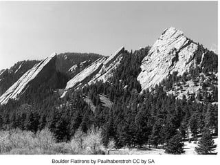 Boulder Flatirons by Paulhaberstroh CC by SA
 