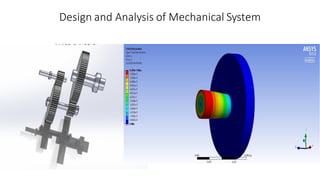 Design and Analysis of Mechanical System
 