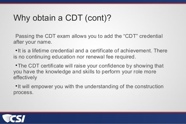 cdt certified