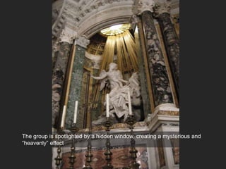 The group is spotlighted by a hidden window, creating a mysterious and
“heavenly” effect
 