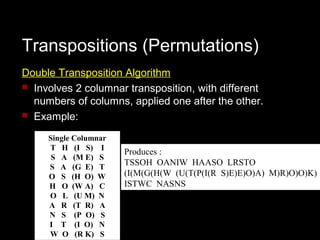 Number Transposition Basic Encryption Decryption Chapter 2 | PPT
