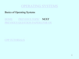 2 basics of operating systems | PPT