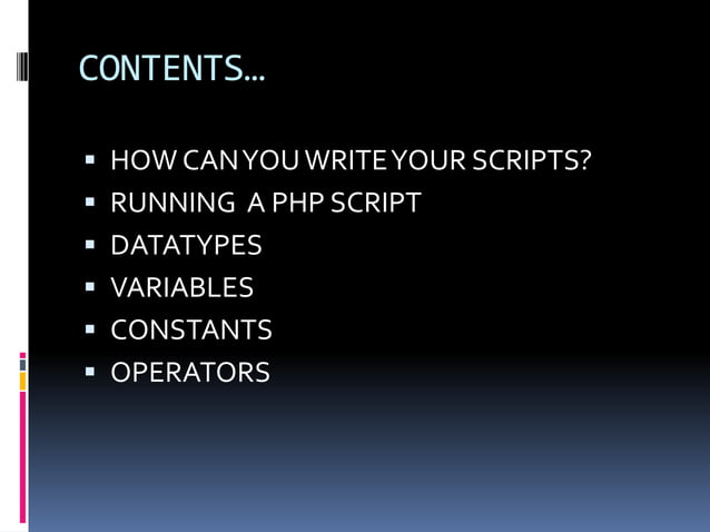 basics of php | PPT