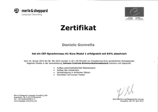 German Course Certificate