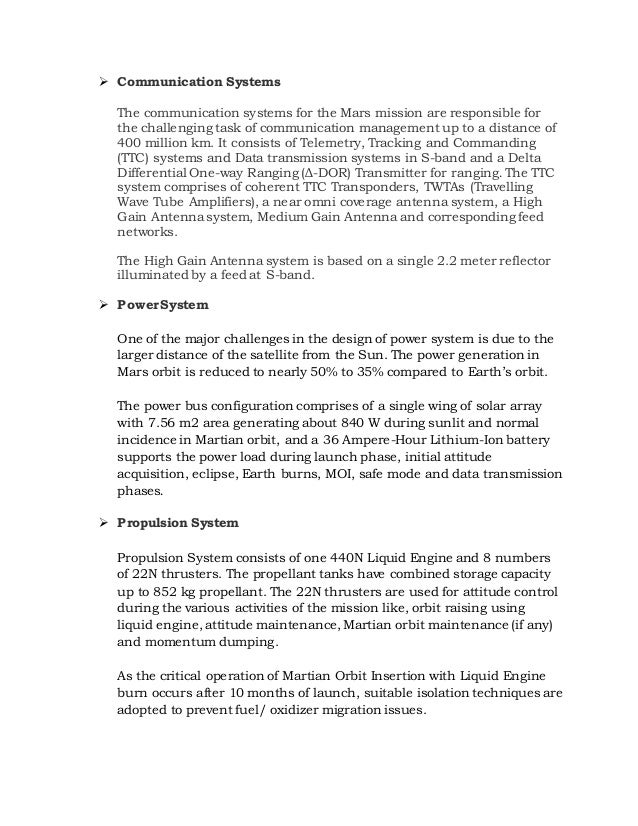 India's future mars mission picture