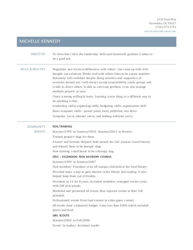 kennedy resume complete a complete resumes