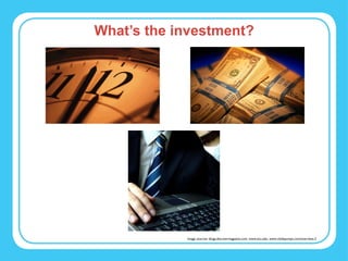 What’s the investment? Image sources: blogs.discovermagazine.com, www.ecu.edu, www.clydepumps.com/overview-2 