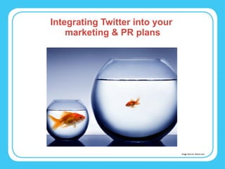 Integrating Twitter into your  marketing & PR plans Image Source: iStock.com 