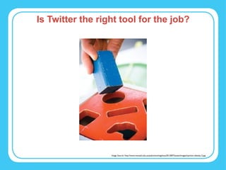 Is Twitter the right tool for the job? Image Source: http://www.monash.edu.au/pubs/monmag/issue20-2007/assets/images/opinion-obesity-2.jpg 