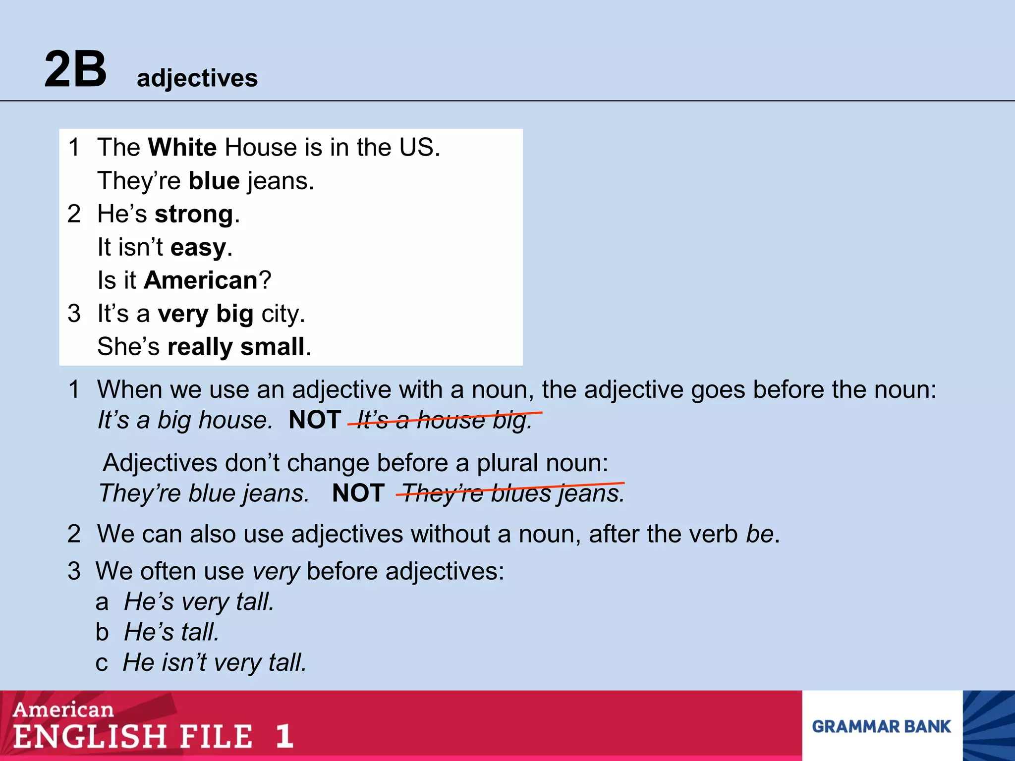 2B - Adjectives | PPT