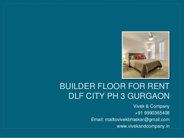 Residential Apartment On Lease Gurgaon 2 Bhk Builder Floor For Rent