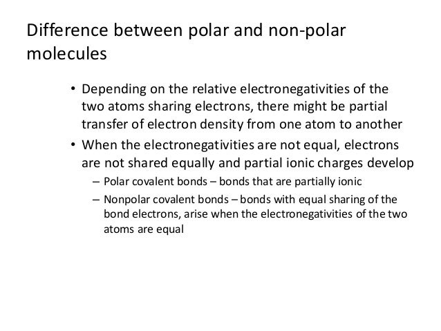 What is a polar molecule?