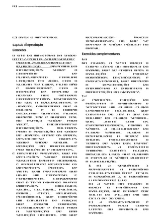 b)   0TemperaturaConsumo de O2120100806040205101520253035




c) Aves e mamíferos.                                          recrudescem        índices
                                                              vergonhosos  no  que    se
Capítulo 4Reprodução                                          refere à saúde pública no
                                                              Brasil.
Conexões
O site do Ministério da Saúde
                                                            Exercícios complementares
http://portal.saude.gov.br/                                 6. a
  portal/saude/area.cfm?                                    Na   figura,  a   seta  indica  o
  id_area=360        disponibiliza                             corpo lúteo ou amarelo do
  informações         sobre       a                            ovário, que se forma após a
  campanha                       de                            ovulação        e      produz
  planejamento             familiar                            hormônios    (estrógenos     e
  lançada    em    2008,    com   o                            progesterona), que impedem
  slogan “Se cuide, filho não                                  a       descamação          do
  é    brincadeira”,       com    a                            endométrio    e  garantem    a
  intenção     de     ampliar     o                            manutenção da gravidez.
  acesso       aos        métodos                           7. e
  contraceptivos disponíveis                                A     principal     função    da
  no SUS a adolescentes e                                      próstata    é  armazenar    e
  jovens, garantindo que a                                     secretar um fluido claro
  mulher      e       o      homem                             levemente     alcalino,   que
  escolham     quantos       filhos                            constitui de 10% a 30% do
  querem ter e quando ter.                                     volume do fluido seminal,
  No   espaço      “Saúde      para                            que,    junto      com     os
  você”,          encontram-se                                 espermatozoides,    forma   o
  informações            voltadas                              sêmen.   A  alcalinidade   do
  para a promoção da saúde                                     fluido   seminal    ajuda   a
  de jovens. Entre os dados,                                   neutralizar    a   acidez  da
  destacam-se              aqueles                             vagina,    prolongando      o
  sobre     saúde      sexual     e                            tempo de vida dos esper-
  redução     da     mortalidade                               matozoides.    A    próstata
  por violência e acidentes.                                   também     contém      alguns
É bastante provável que as                                     músculos lisos que ajudam
  reflexões     sobre       aborto                             a expelir o sêmen durante
  suscitem debate acirrado.                                    a ejaculação.
  É importante respeitar os
                                                                8.  a)    A   sequência    1
  diferentes        pontos       de
                                                                representa     o   hormônio
  vista, sem pretender que
                                                                foliculestimulante     (FSH);
  haja     um     consenso.       É
                                                                a sequência 2, o hormônio
  fundamental          considerar
                                                                luteinizante (LH).
  que o tema abrange muitas
                                                                b)   A  seta  na   figura  B
  dimensões             (biológica,
                                                                indica   o   fenômeno     da
  social, cultural, política,
                                                                ovulação, que ocorre por
  moral,     ética,      religiosa,
                                                                volta do 14º dia em um
  econômica),    que      compõem
                                                                ciclo de 28 dias.
  um   conjunto       de    forças
                                                                c)    A   progesterona     é
  que      exigem         coragem,
                                                                produzida     pelo     corpo
  flexibilidade e ética para
                                                                lúteo    ou   amarelo     do
  a    superação         de     uma
                                                                ovário.
  situação nacional em que
 