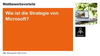 © BPM Praxistag 2014 - BPM in der Cloud 
Wettbewerbsvorteile 
Wie ist die Strategie von Microsoft?  