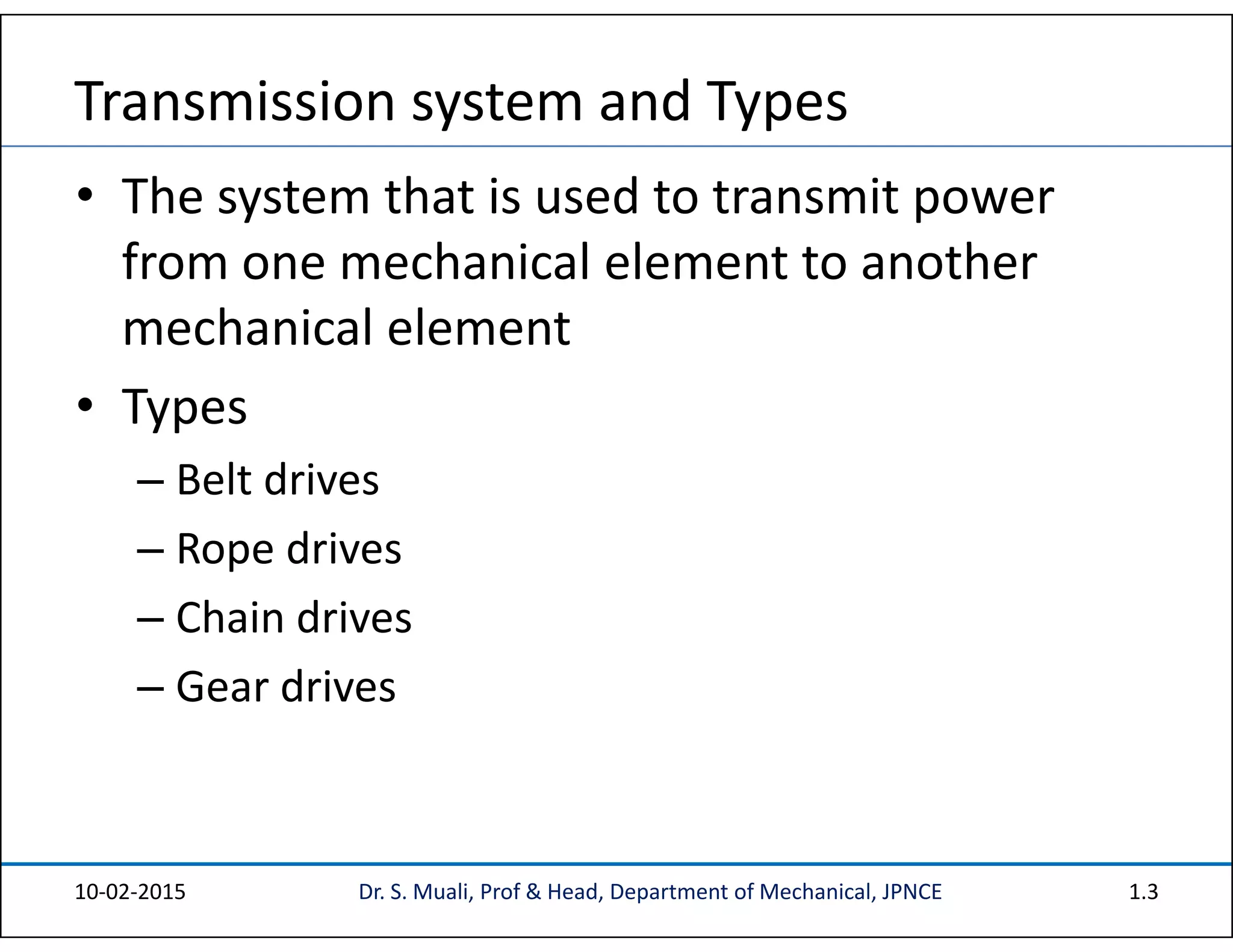 Unit 2b Power Transmission by Belts