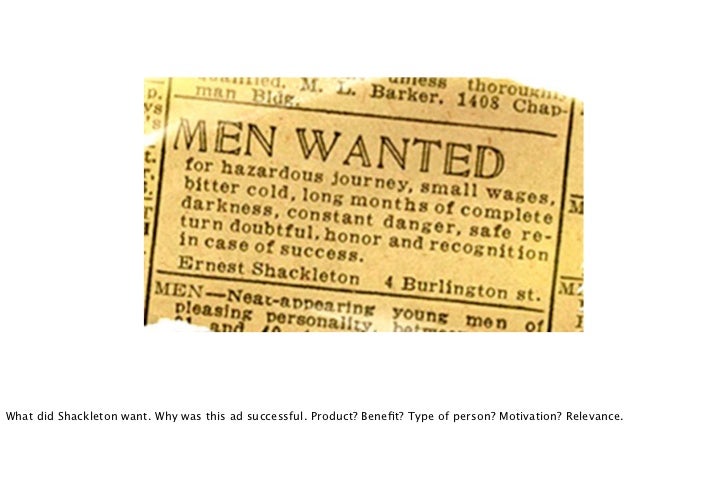what did shackleton want why design fundamentals notes on type
