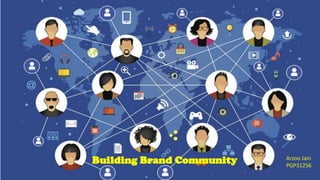 Building Brand Community Arzoo Jain
PGP31256
 