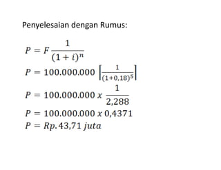 Penyelesaian dengan Rumus:
 