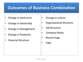 Business Combinations - Dr Raju Indukoori | PPTX