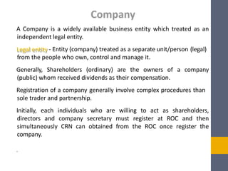 Business structures | PPTX