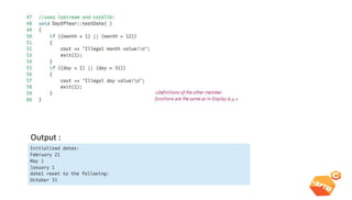 Constructors 
Output :  
