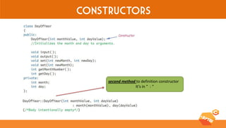 Constructors 
second method to definition constructor It’s in “ : “  