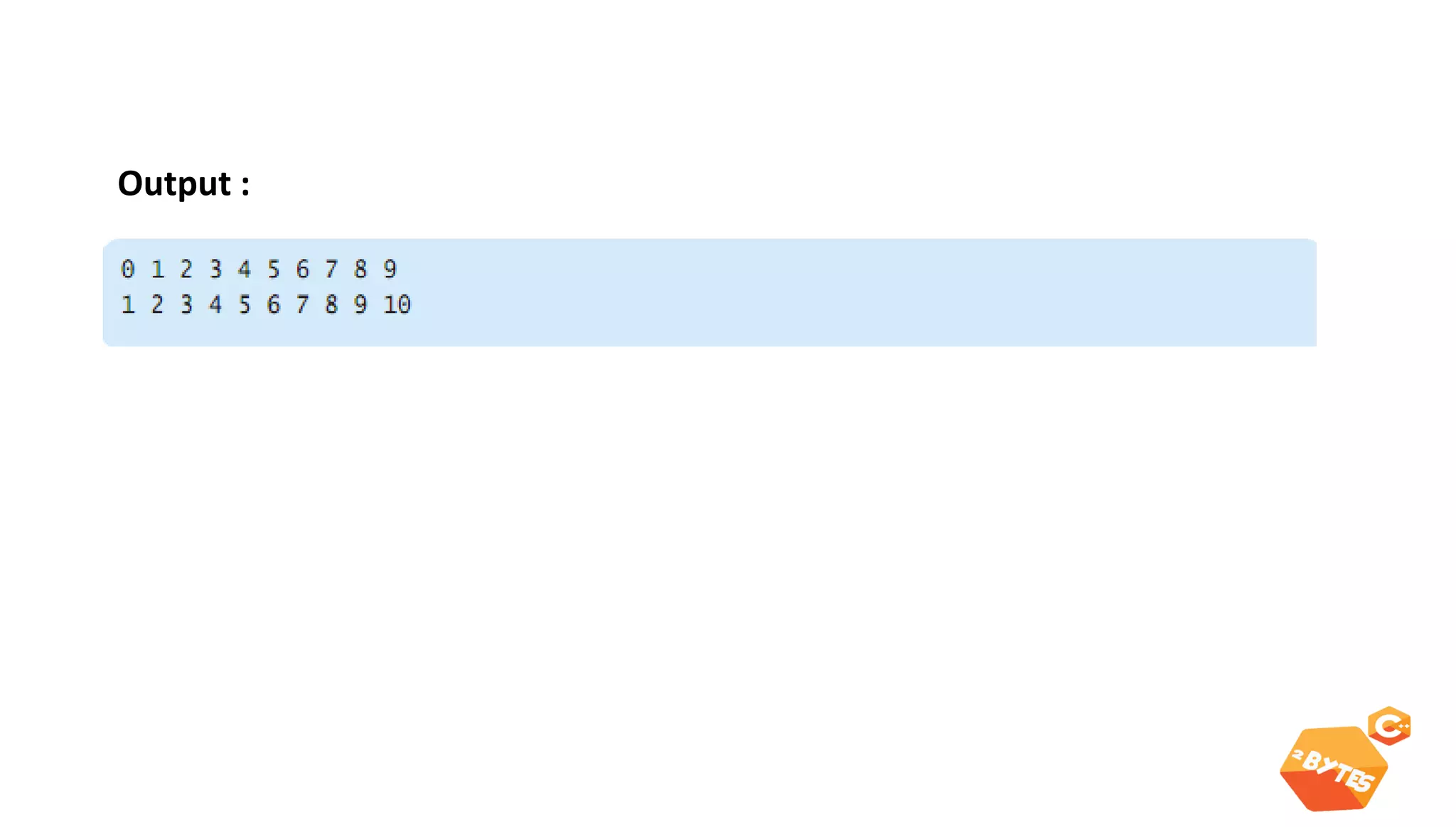 ARRAYS & POINTERS 
Output :  