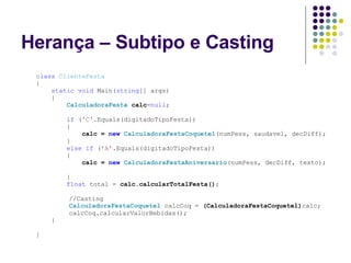 Herança – Subtipo e Casting 