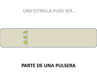 UNA ESTRELLA PUDE SER…PARTE DE UNA PULSERA