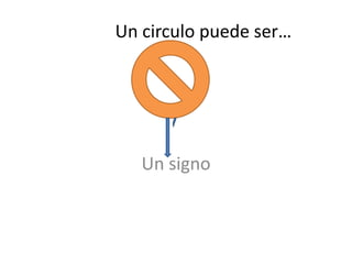 Un circulo puede ser…Un signo