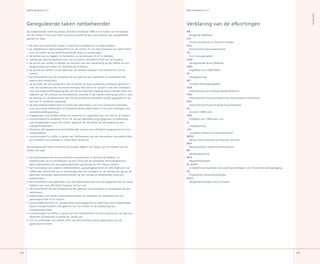 BW
Burgerlijk Wetboek
DTe
Dienst uitvoering en Toezicht energie
DVO
Dienstverleningsovereenkomst
Fte
Full-time equivalent
GAW
Gereguleerde Activa Waarde
GWh
GigaWatt-uur ( KWh)
HS
Hoogspanning
IAP
Incident AfhandelingsPlan
IASB
International Accounting Standards Board
IFRIC
International Financial Reporting Interpretation Committee
IFRS
International Financial Reporting Standards
kV
kiloVolt ( volt)
KWh
KiloWatt-uur ( watt uur)
LS
Laagspanning
LUP
Landelijk Uniform Producententarief
MDDS
Meter, Data-acquisitie en Dispatch Services
MEP
Milieukwaliteit ElektriciteitsProductie
MS
Middenspanning
MVA
MegaVoltAmpère
NL GAAP
In Nederland algemeen aanvaarde grondslagen voor financiële verslaglegging
PV
Programma Verantwoordelijke
WACC
Weighted Average Cost of Capital
ENECO NetBeheer B.V.
Appendices
33
De netbeheerder heeft krachtens de Elekriciteitswet  in het kader van het beheer
van de netten in het voor hem krachtens artikel 36 van voornoemde wet vastgestelde
gebied tot taak:
• de door hem beheerde netten in werking te hebben en te onderhouden;
• de veiligheid en betrouwbaarheid van de netten en van het transport van elektriciteit
over de netten op de meest doelmatige wijze te waarborgen;
• de netten aan te leggen, te herstellen, te vernieuwen of uit te breiden;
• voldoende reservecapaciteit voor het transport van elektriciteit aan te houden;
• op grond van artikel 23 derden te voorzien van een aansluiting op de netten en hun
desgevraagd een meter ter beschikking te stellen;
• op grond van artikel 24 ten behoeve van derden transport van elektriciteit uit te
voeren;
• het bevorderen van de veiligheid bij het gebruik van toestellen en installaties die
elektriciteit verbruiken;
• op verzoek van een producent vast te stellen of diens productie-installatie geschikt is
voor de opwekking van duurzame energie, dan wel of er sprake is van een installatie
voor warmtekrachtkoppeling met een bij ministeriele regeling vast te stellen mate van
reductie van de uitstoot van kooldioxide, alsmede of de meetinrichting geschikt is voor
de meting van de elektriciteit die met de productie-installatie wordt opgewekt en op
een net of installatie ingevoed;
• de hoeveelheid elektriciteit te meten die afkomstig is van een productie-installatie
voor duurzame elektriciteit of klimaatneutrale elektriciteit of van een installatie voor
warmtekrachtkoppeling;
• koppelingen met andere netten te realiseren en reparaties aan zijn net uit te voeren;
• onverminderd de artikelen  en 7, op een geschikte wijze gegevens te publiceren
over koppelingen tussen de netten, gebruik van de netten en de toewijzing van
transportcapaciteit;
• afnemers alle gegevens te verstrekken die zij voor een efficiënte toegang tot het net
nodig hebben;
• voorzieningen te treffen in geval van faillissement van een leverancier van elektriciteit
aan afnemers als bedoeld in artikel 5a, eerste lid.
De netbeheerder heeft krachtens de Gaswet 2 in het kader van het beheer van de
netten tot taak:
• zijn gastransportnet op economische voorwaarden in werking te hebben, te
onderhouden en te ontwikkelen op een wijze die de veiligheid, doelmatigheid en
betrouwbaarheid van dat gastransportnet waarborgt en het milieu ontziet;
• het verstrekken aan andere netbeheerders, gasopslagbedrijven en LNG-bedrijven van
voldoende informatie om te waarborgen dat het transport en de opslag van gas en de
daarmee verbonden gastransportnetten op een veilige en doelmatige wijze kan
plaatsvinden;
• het verstrekken aan gebruikers van het gastransportnet van alle gegevens die zij nodig
hebben voor een efficiënte toegang tot het net;
• het bevorderen van de veiligheid bij het gebruik van toestellen en installaties die gas
verbruiken;
• koppelingen met andere gastransportnetten te realiseren en reparaties aan zijn
gastransportnet uit te voeren;
• onverminderd artikel 37, op geschikte wijze gegevens te publiceren over koppelingen
tussen transportnetten, het gebruik van die netten en de toewijzing van
transportcapaciteit;
• voorzieningen te treffen in geval van een faillissement van een leverancier van gas aan
afnemers als bedoeld in artikel 43, eerste lid;
• zich te onthouden van iedere vorm van discriminatie tussen gebruikers van de
gastransportnetten.
32
ENECO NetBeheer B.V.
Gereguleerde taken netbeheerder Verklaring van de afkortingen
 