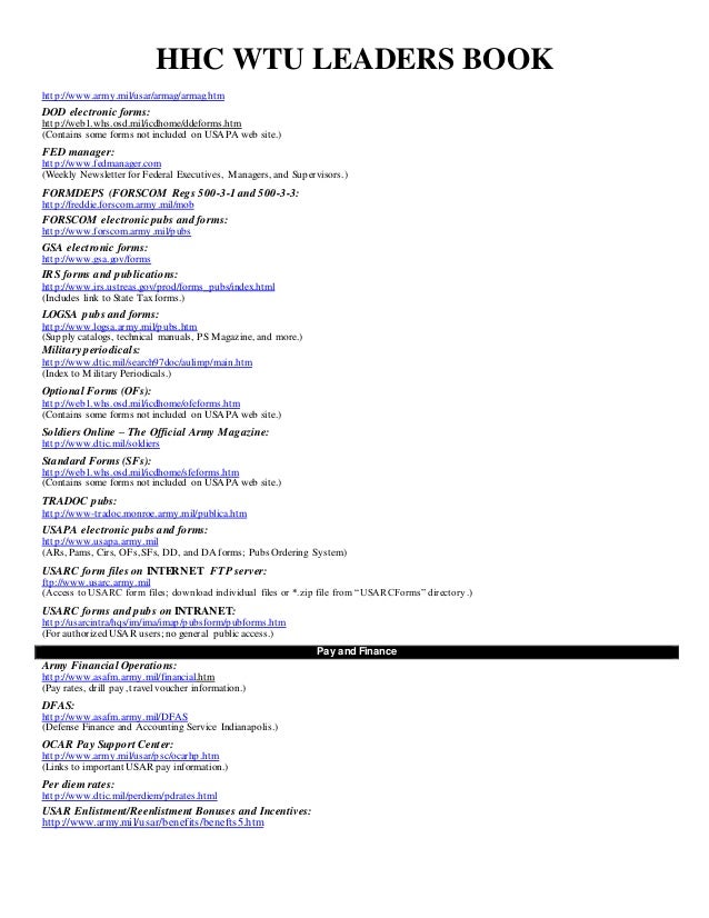 wtu leaders book dd form 2922