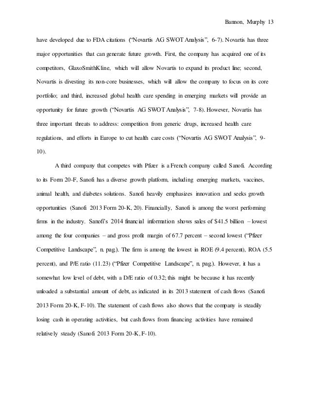 Pfizer Financial Analysis
