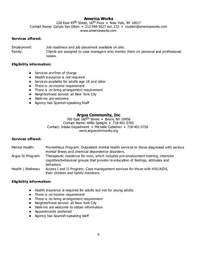 reentry guide america works of new york inc