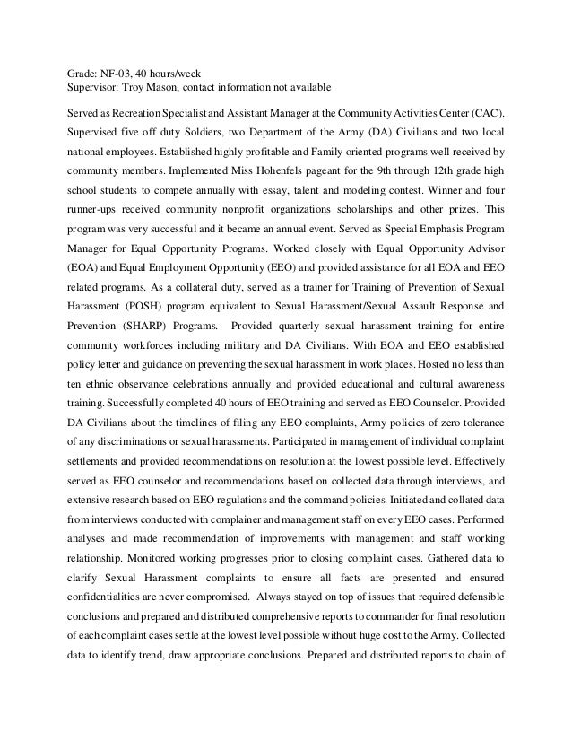 District commander resume