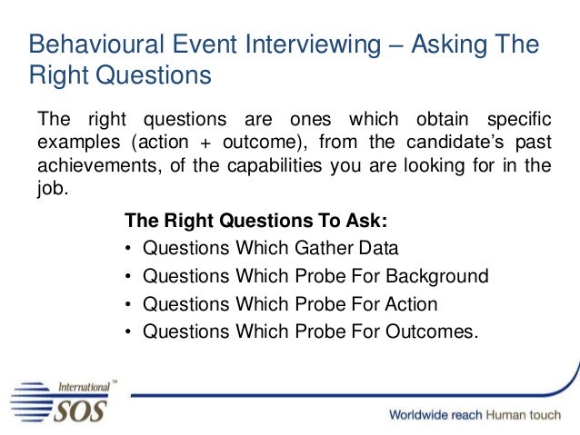 behavioural interviewing skills 2012 2013 situation action outcome examples