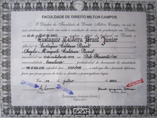 Law certificate - Brazil
