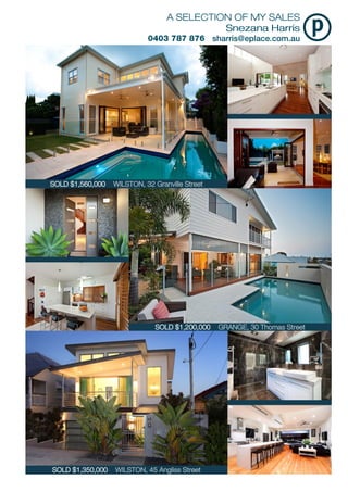 SOLD $1,560,000 WILSTON, 32 Granville Street
SOLD $1,200,000 GRANGE, 30 Thomas Street
SOLD $1,350,000 WILSTON, 45 Angliss Street
 