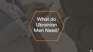 What do
Ukrainian
Men Need?
14
 