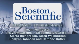  a) How does the economy affect the organization you
are studying?
Boston Scientific affects the environment because the
...