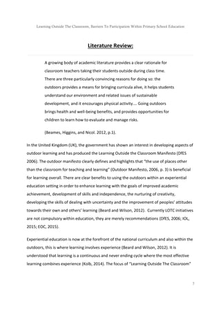 Learning Outside The Classroom | PDF