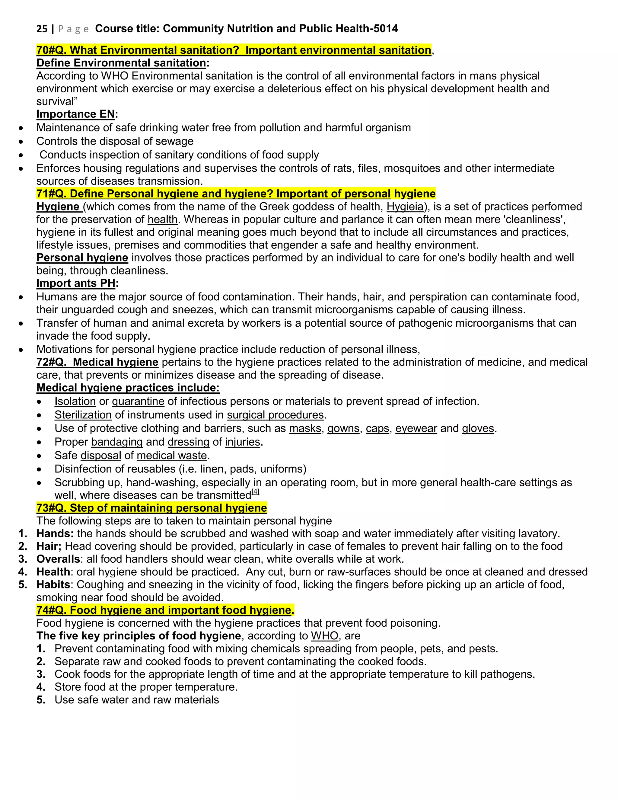 community nutrition & public health_QA_Final | PDF
