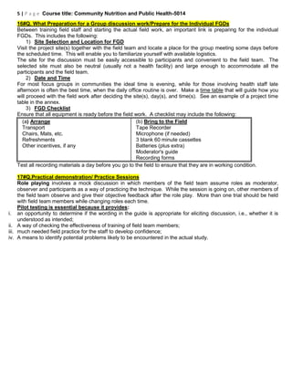community nutrition & public health_QA_Final | PDF