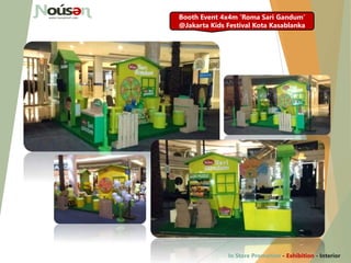 Booth Event 4x4m ‘Roma Sari Gandum’
@Jakarta Kids Festival Kota Kasablanka
In Store Promotion - Exhibition - Interior
 